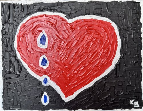 Crying heart by Kirill Borzhitskiy, Painting for Sale on Singulart