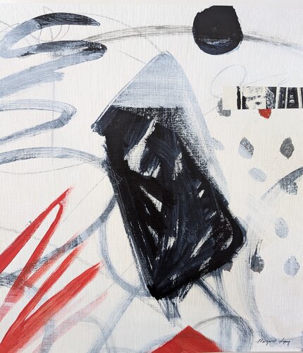 Variance in Blue and Red No. 4, 2020 di Margaret Lipsey, Opera su carta in vendita su Singulart