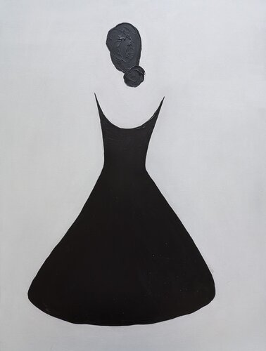 Little Black Dress van Margaret Lipsey, Schilderij te koop op Singulart