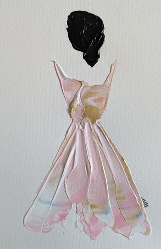 Women of Strength, Pink and White No. 2 by Margaret Lipsey, Painting for Sale on Singulart