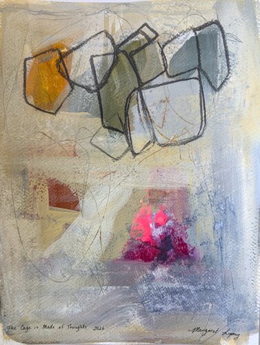 The Cage is Made of Thoughts par Margaret Lipsey, Peinture en vente sur Singulart