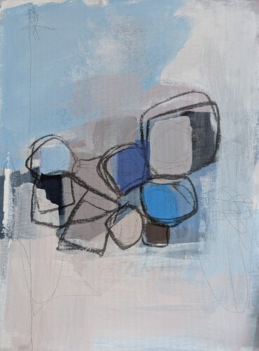 Old Friends at a Crowded Table par Margaret Lipsey, Peinture en vente sur Singulart