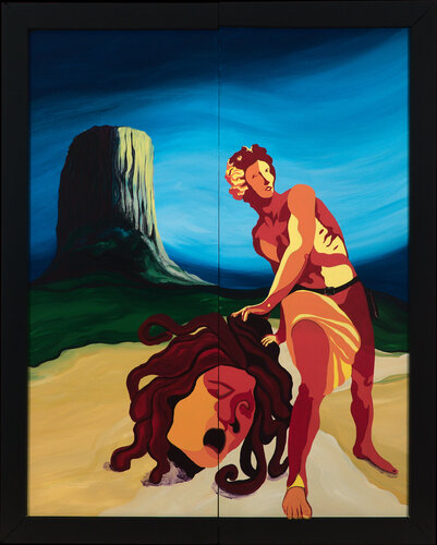 Humano relator y la muerte de la impávida by Oscar Cambra Moo, Painting for Sale on Singulart