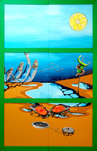Apuntes para un buen pintor (... con falta de ideas) van Oscar Cambra Moo, Schilderij te koop op Singulart