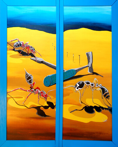 Workers van Oscar Cambra Moo, Schilderij te koop op Singulart