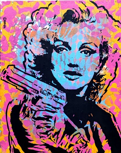 Gunslinger Marilyn von Christian Berger, Malerei kaufen auf Singulart