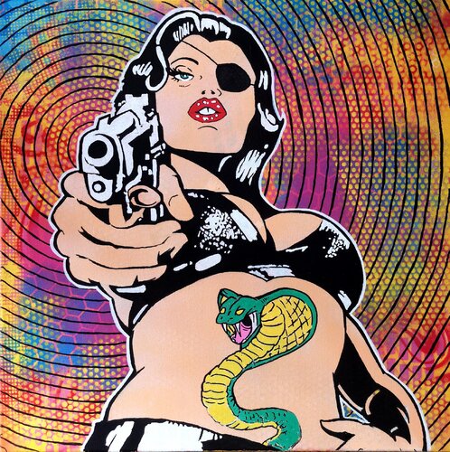 The Girl with the Snake-Tattoo von Christian Berger, Malerei kaufen auf Singulart