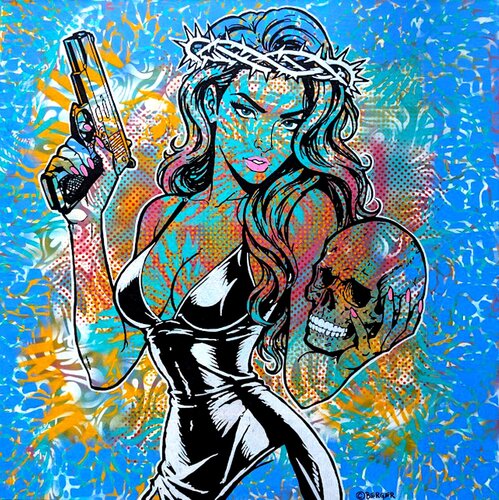 Jesus loves Anarchy von Christian Berger, Malerei kaufen auf Singulart
