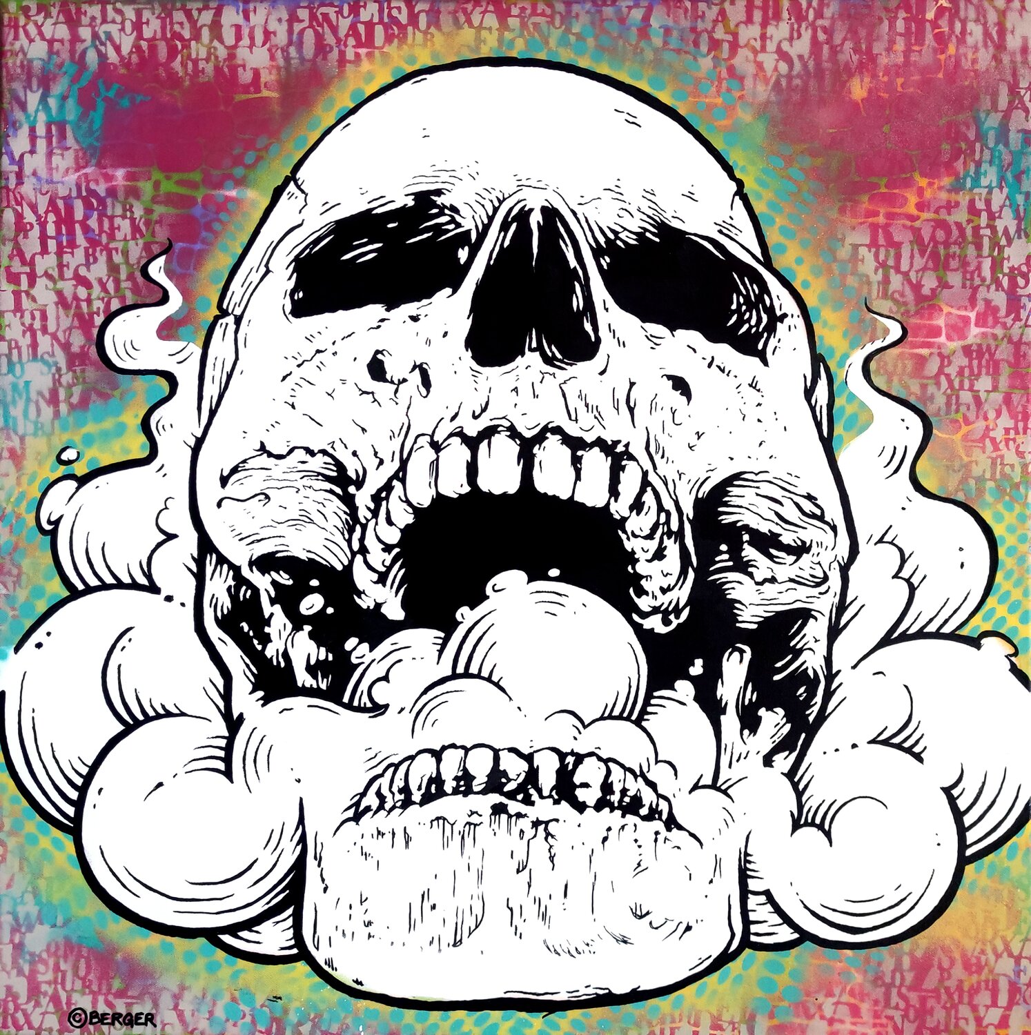 Psychedelic Skull Christian Berger