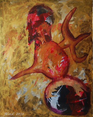 Poseidon van Karol Kosik, Schilderij te koop op Singulart