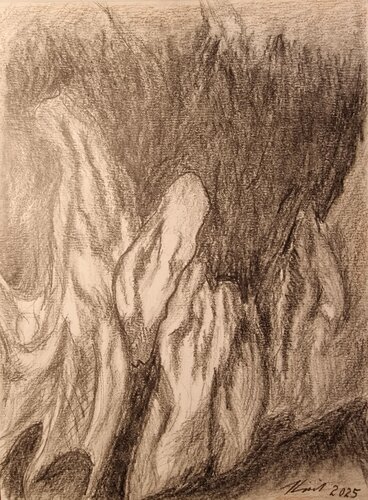 Bergland van Karol Kosik, Tekening te koop op Singulart