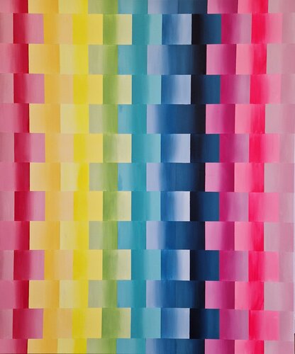 Squared rainbow van Giovanna Castelletti, Schilderij te koop op Singulart