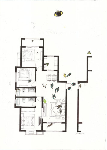 A Zen Touch:An Arrest von JIANG LI, Malerei kaufen auf Singulart