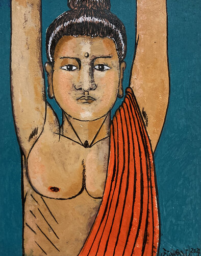 The Surrendering Buddha von JIANG LI, Malerei kaufen auf Singulart