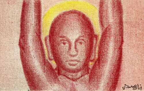 The Surrendering Buddha di JIANG LI, Pittura in vendita su Singulart