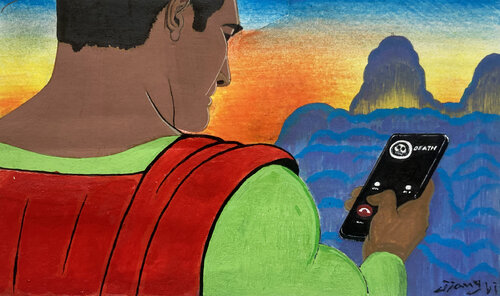 Call Incoming by JIANG LI, Painting for Sale on Singulart