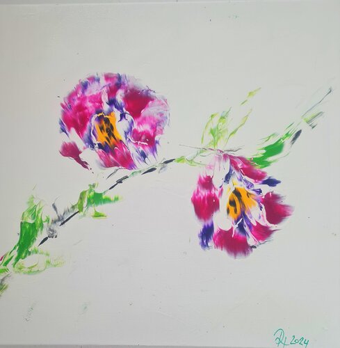 flowers in the wind van Helga Katharina Rauter, Schilderij te koop op Singulart