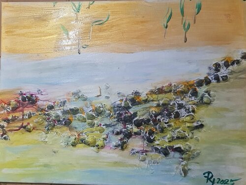 reef and beach par Helga Katharina Rauter, Peinture en vente sur Singulart