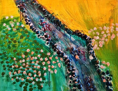 golden river van Helga Katharina Rauter, Schilderij te koop op Singulart