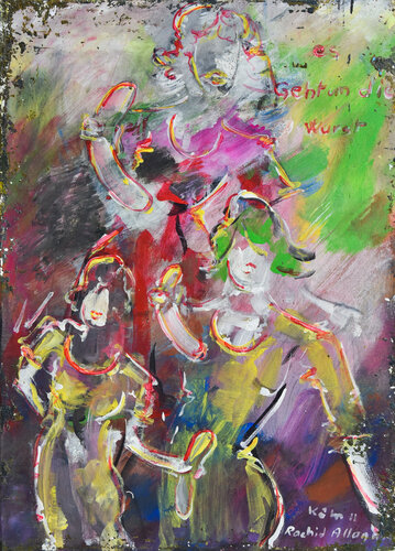 Geht um die Wurst par Rachid Allagui, Peinture en vente sur Singulart