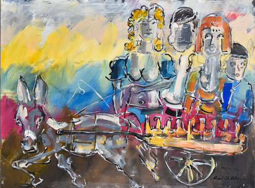 La caravane folle van Rachid Allagui, Schilderij te koop op Singulart