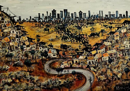 Road to the Big Smoke di Nicholas Broughton, Pittura in vendita su Singulart