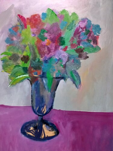 Flores y florero 2 by Juan Tanarro, Painting for Sale on Singulart