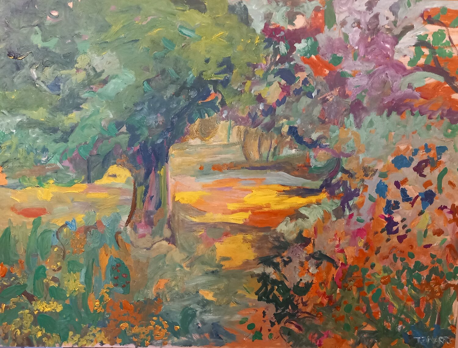 Le jardin de Pascale 1 Juan Tanarro Origineel schilderij te koop