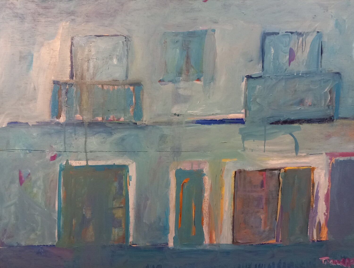 Casa azul Juan Tanarro Origineel schilderij te koop