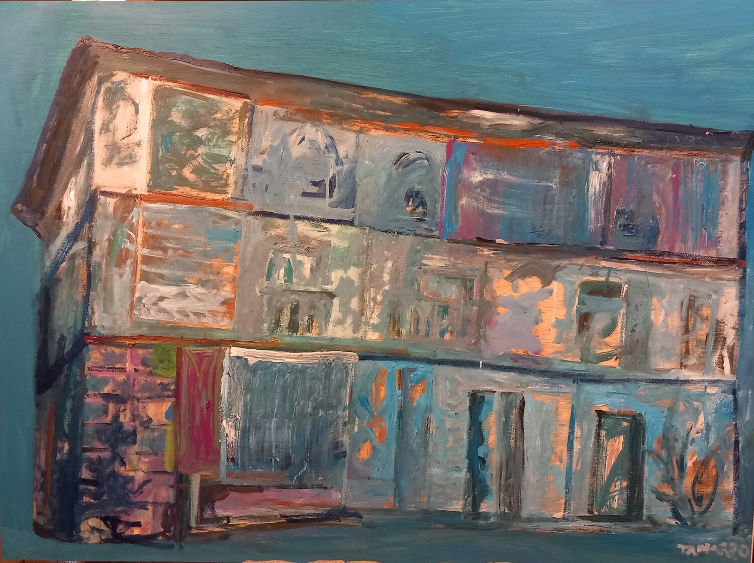 La casa de doña Flavia Juan Tanarro Origineel schilderij te koop