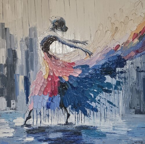 Grace in motion by Nazia Waqas, Painting for Sale on Singulart