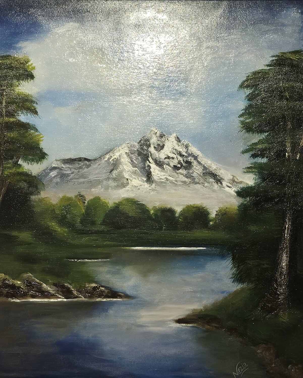 Stillness of the Earth Nazia Waqas Originalgemälde zu verkaufen