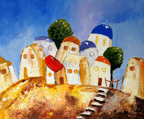 Griechische Insel 2 by Marion Dahmen, Painting for Sale on Singulart