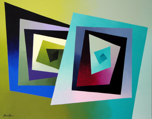 Zwei Quadrate by Marion Dahmen, Painting for Sale on Singulart