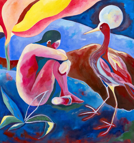 L'INTROSPECTION van Marie-Gabrielle Glock, Schilderij te koop op Singulart