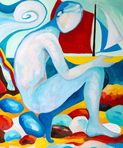 LE RIVAGE von Marie-Gabrielle Glock, Malerei kaufen auf Singulart