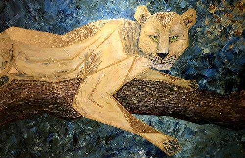 La Lionne par Ina Weiler, Peinture en vente sur Singulart