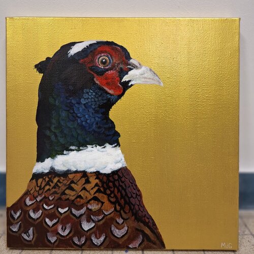 Faisan à collier par Marguerite de Geuser, Peinture en vente sur Singulart