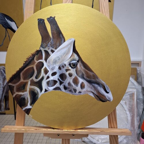 Girafe van Marguerite de Geuser, Schilderij te koop op Singulart