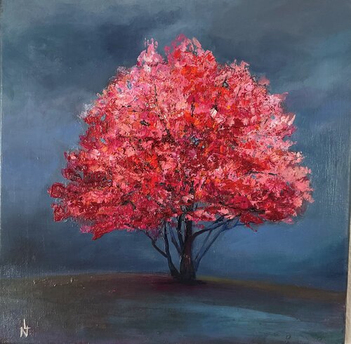 Arbre violet di Nathalie Le Nallio Mazza, Pittura in vendita su Singulart