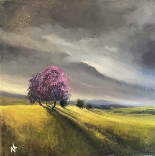 L’arbre violet by Nathalie Le Nallio Mazza, Painting for Sale on Singulart