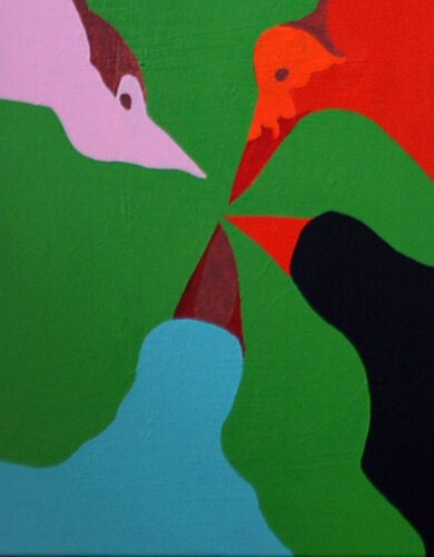 Birds dreaming of flight by WoonHyoung Choi, Painting for Sale on Singulart