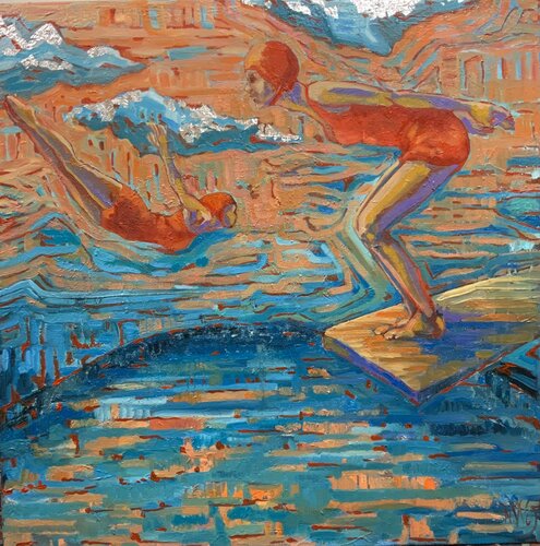 Red Swimsuits di Natalia Wüst, Pittura in vendita su Singulart