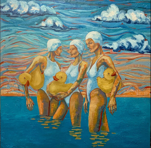 Three Graces by Natalia Wüst, Painting for Sale on Singulart