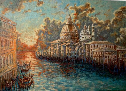 Venetian Sunset de Natalia Wüst, Pintura a la venta en Singulart