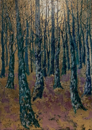 Emerald forest de Natalia Wüst, Pintura a la venta en Singulart