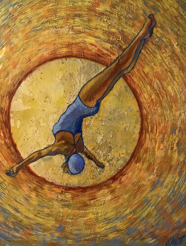 Golden Sun di Natalia Wüst, Pittura in vendita su Singulart