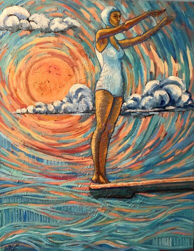 Ap in the Sky di Natalia Wüst, Pittura in vendita su Singulart