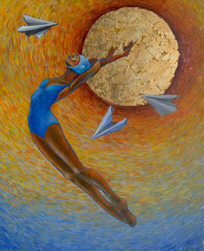 FLYING WOMEN ON SUNLIGHT de Natalia Wüst, Pintura a la venta en Singulart