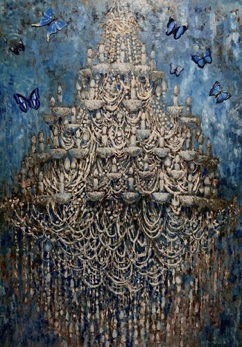 KRONNENLEUCHTER OILPAINTING von Natalia Wüst, Malerei kaufen auf Singulart